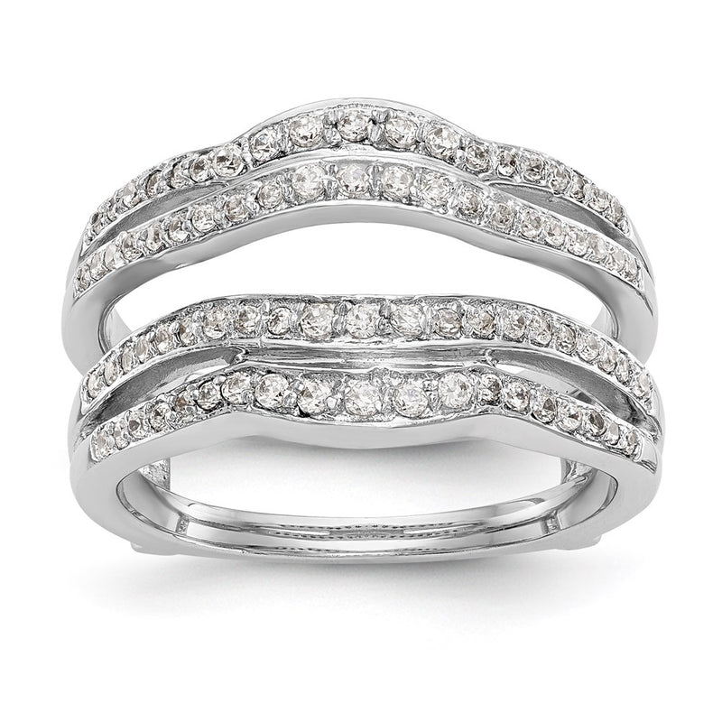 14K White Gold Real Diamond Guard