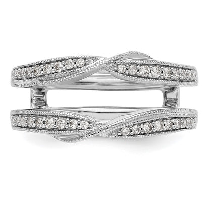 14K White Gold Real Diamond Guard