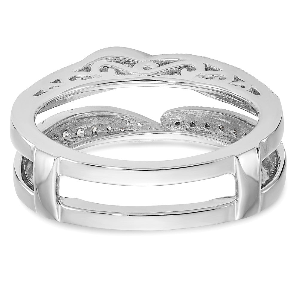 14K White Gold Real Diamond Guard