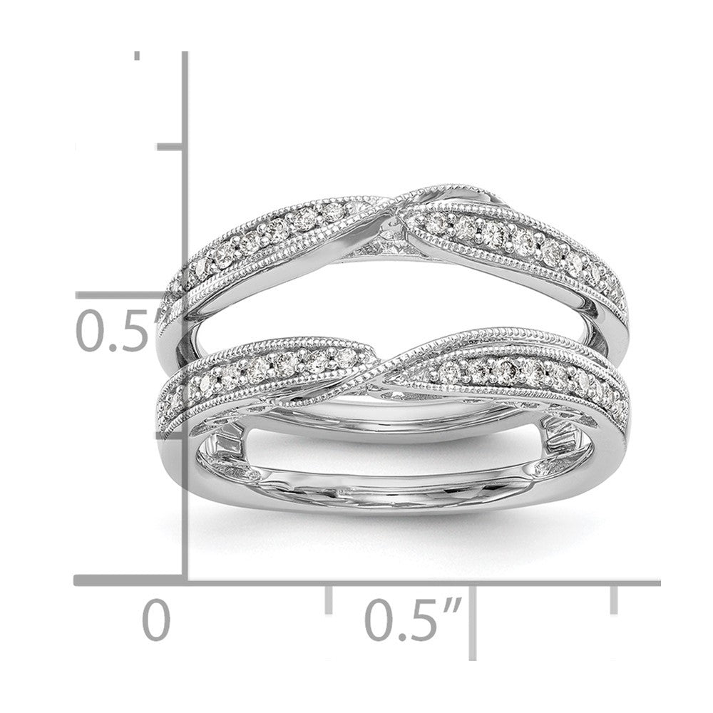 14K White Gold Real Diamond Guard
