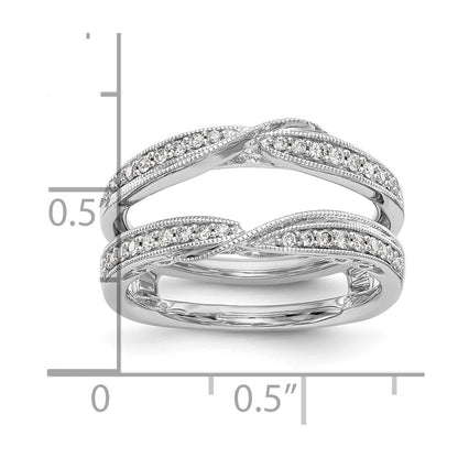 14K White Gold Real Diamond Guard