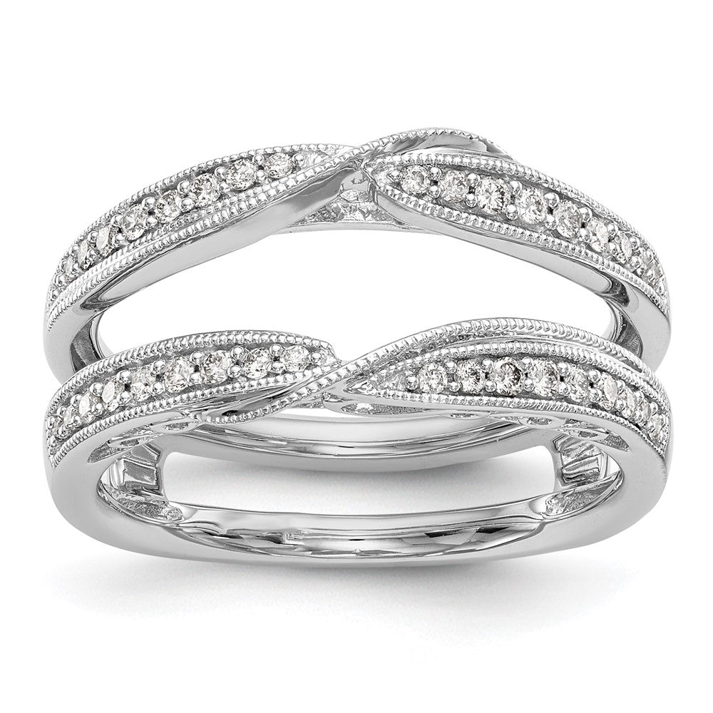 14K White Gold Real Diamond Guard