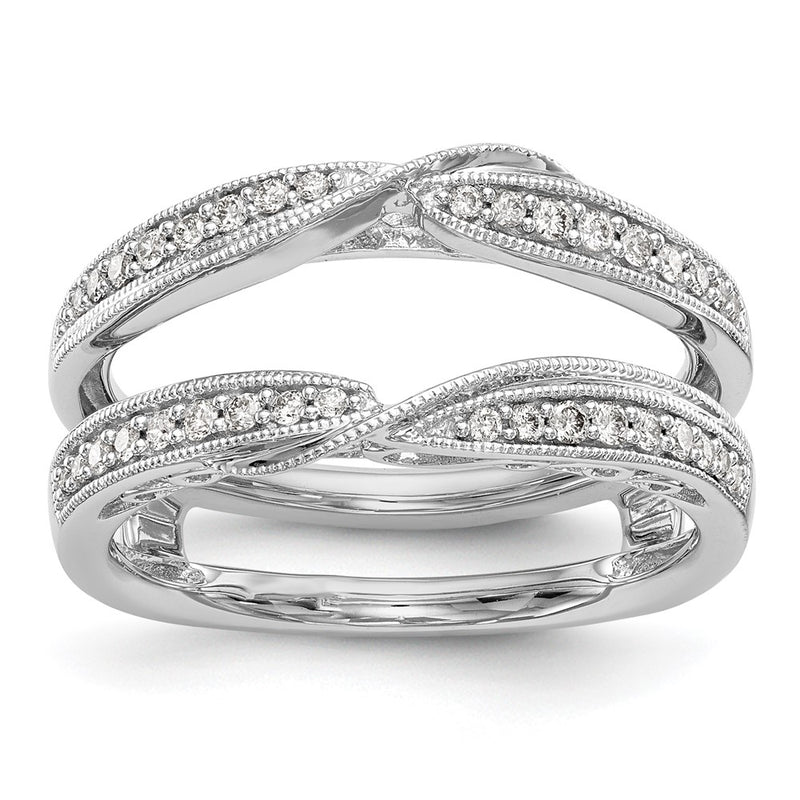 14K White Gold Real Diamond Guard