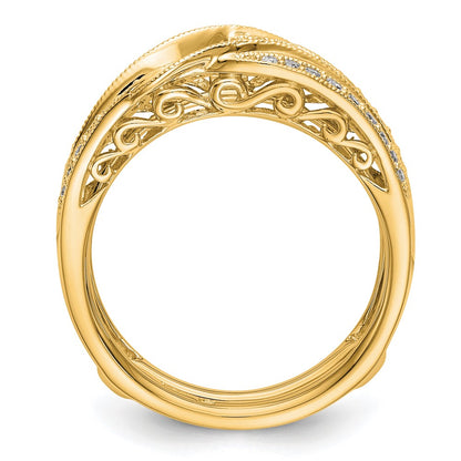 14K Yellow Gold Real Diamond Guard