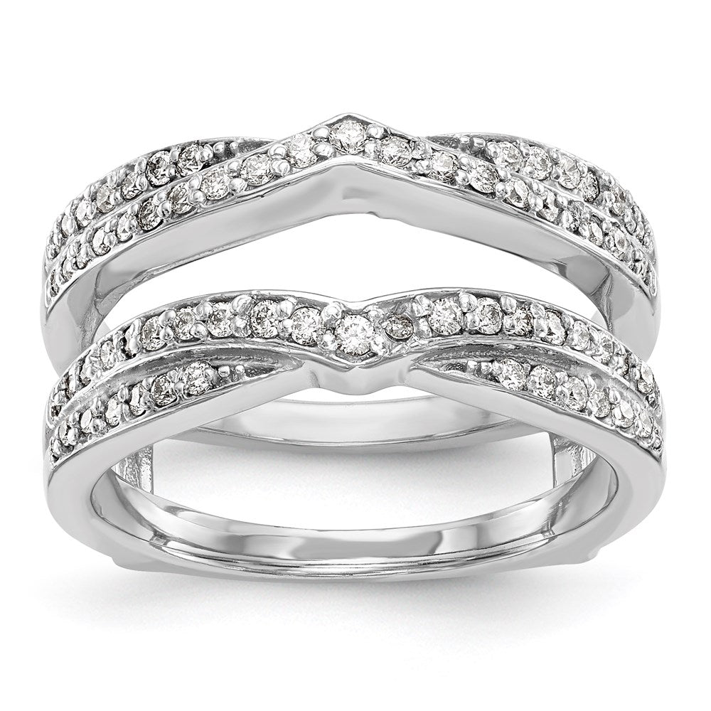 14K White Gold Real Diamond Guard