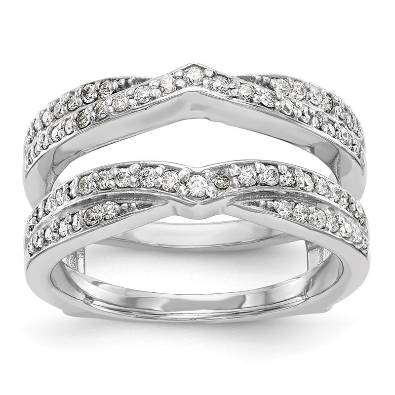 14K White Gold Real Diamond Guard