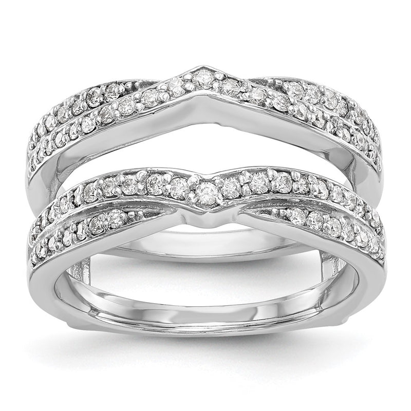 14K White Gold Real Diamond Guard