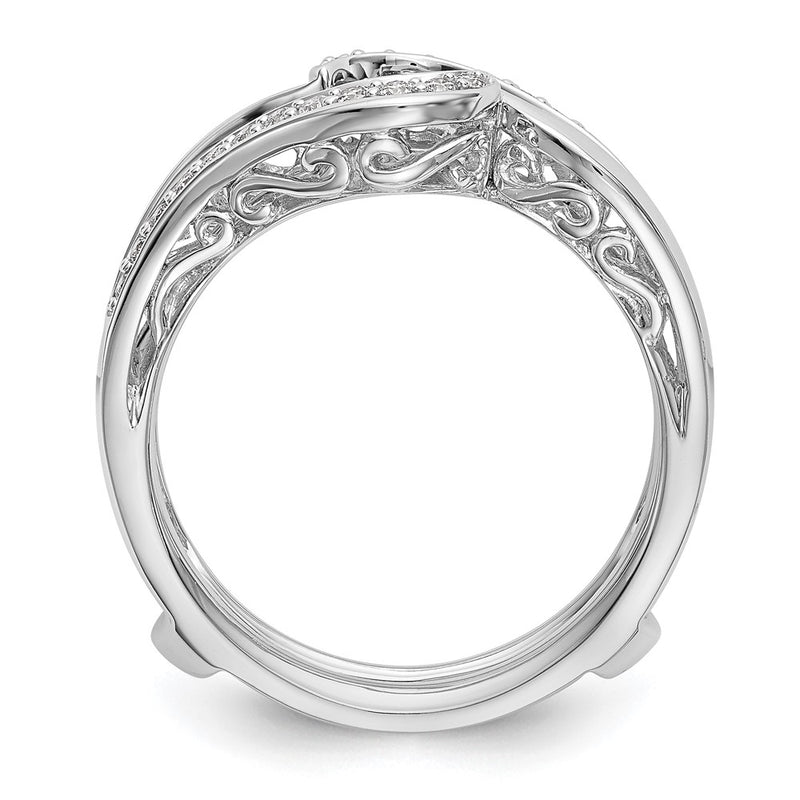 14K White Gold Real Diamond Guard