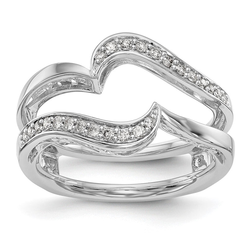 14K White Gold Real Diamond Guard