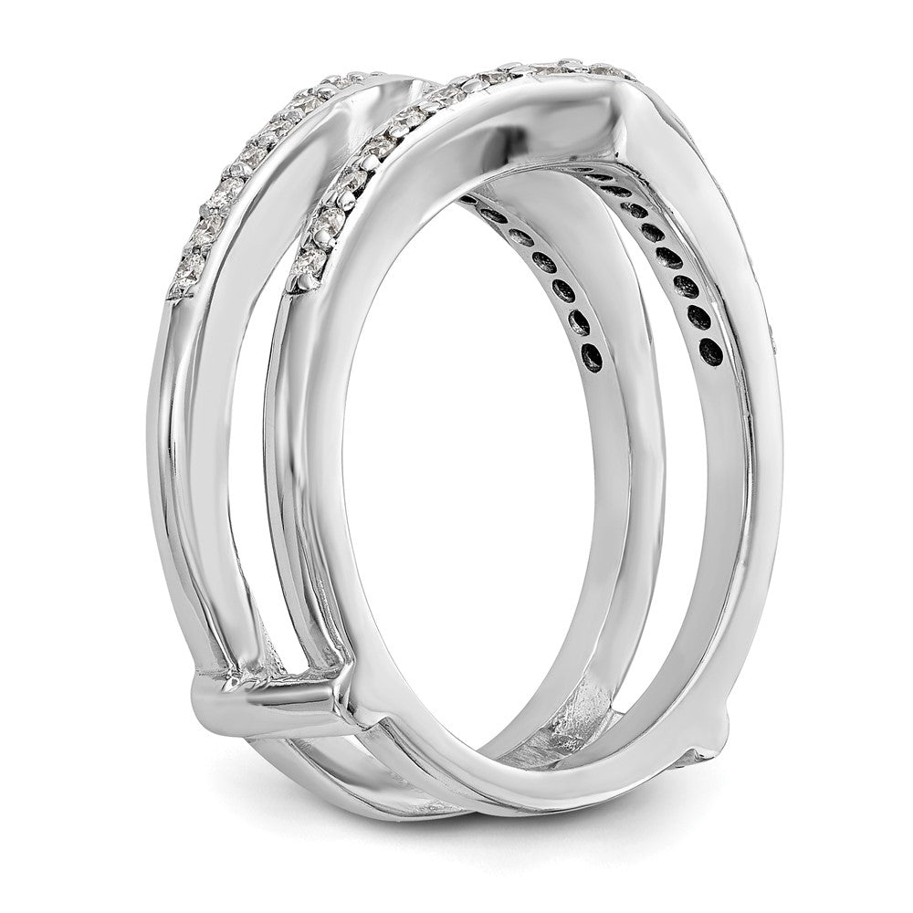 14K White Gold Real Diamond Guard