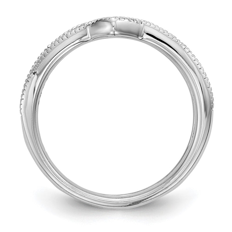 14K White Gold Real Diamond Guard