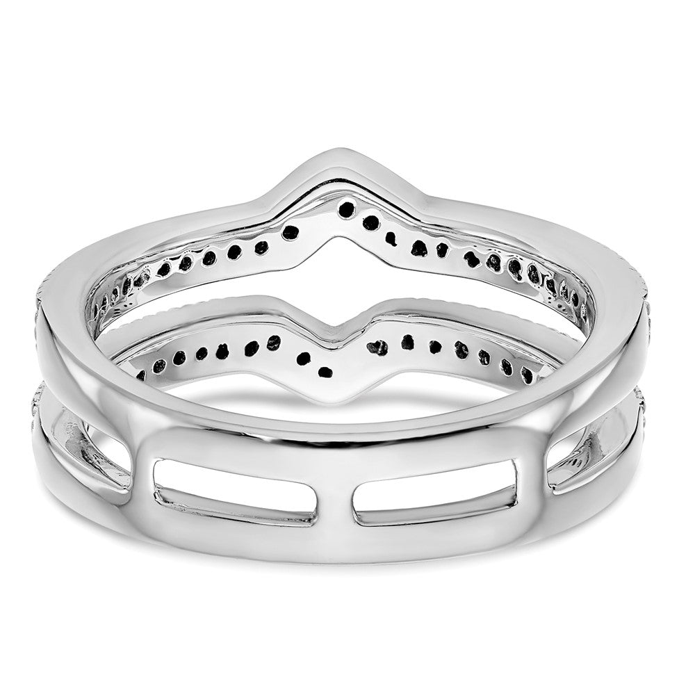 14K White Gold Real Diamond Guard
