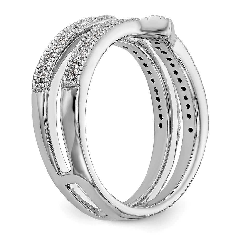 14K White Gold Real Diamond Guard