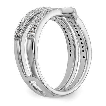 14K White Gold Real Diamond Guard