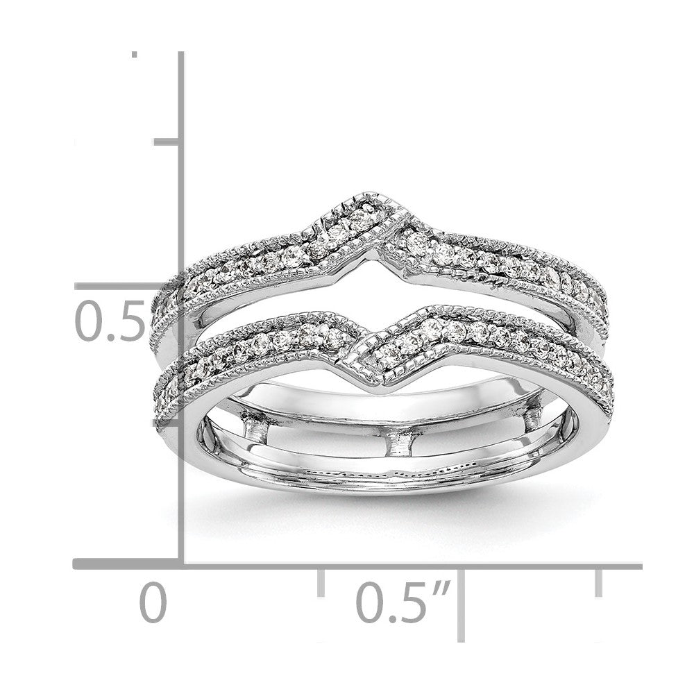 14K White Gold Real Diamond Guard