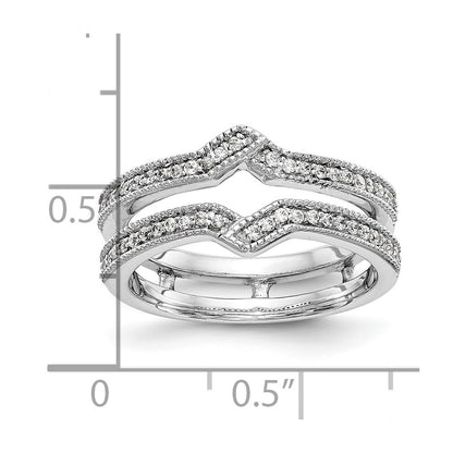 14K White Gold Real Diamond Guard