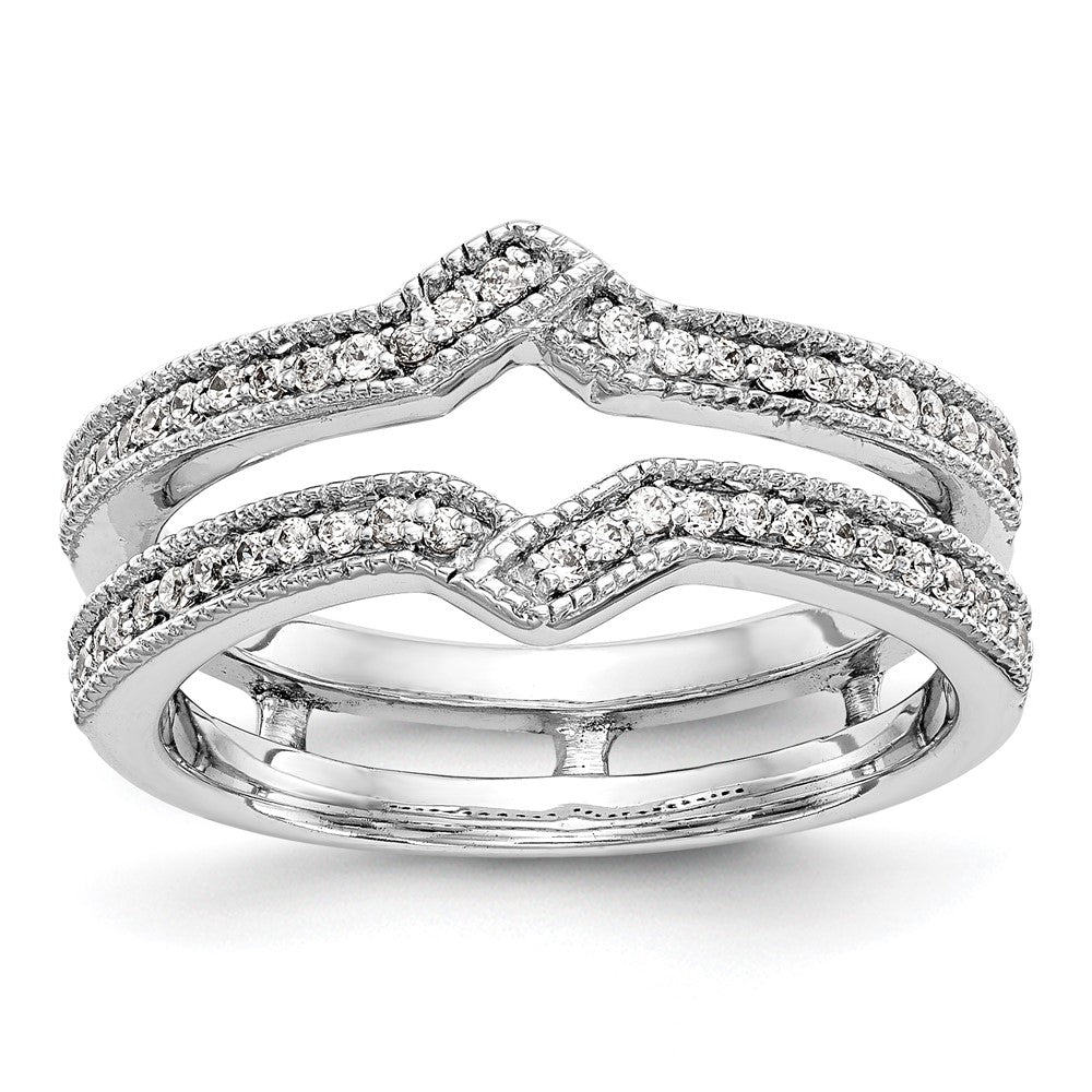 14K White Gold Real Diamond Guard