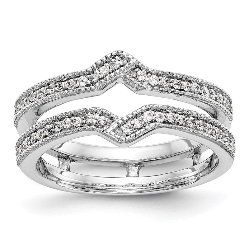 14K White Gold Real Diamond Guard