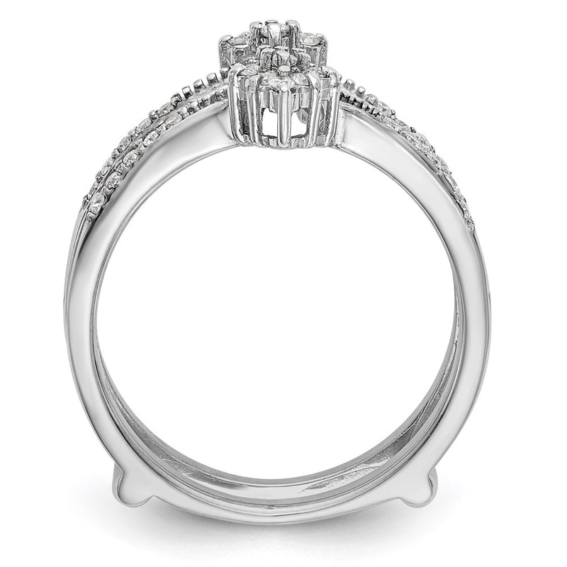 14K White Gold Real Diamond Guard