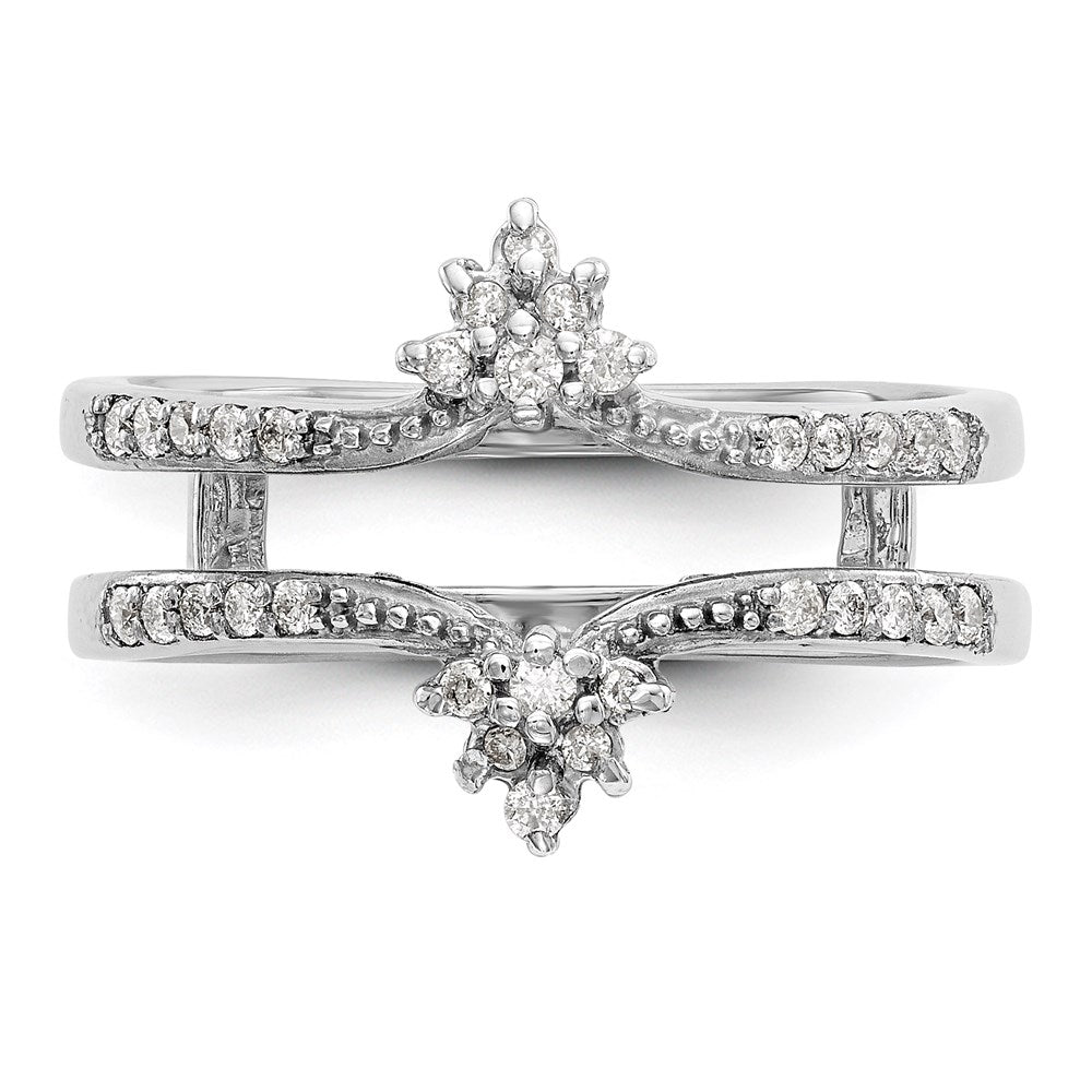 14K White Gold Real Diamond Guard