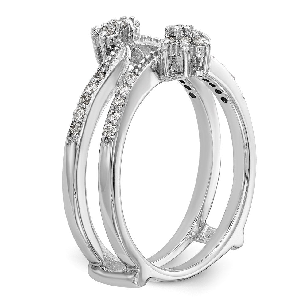 14K White Gold Real Diamond Guard