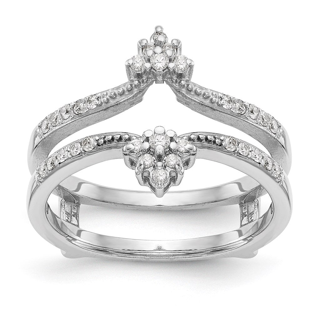 14K White Gold Real Diamond Guard