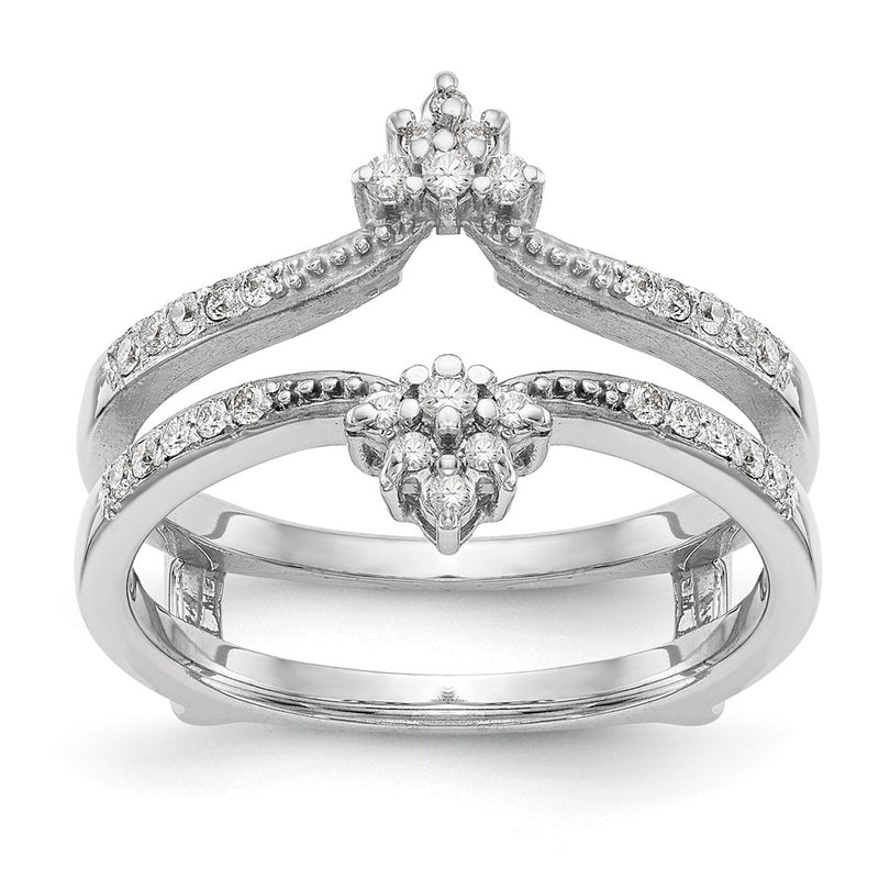 14K White Gold Real Diamond Guard