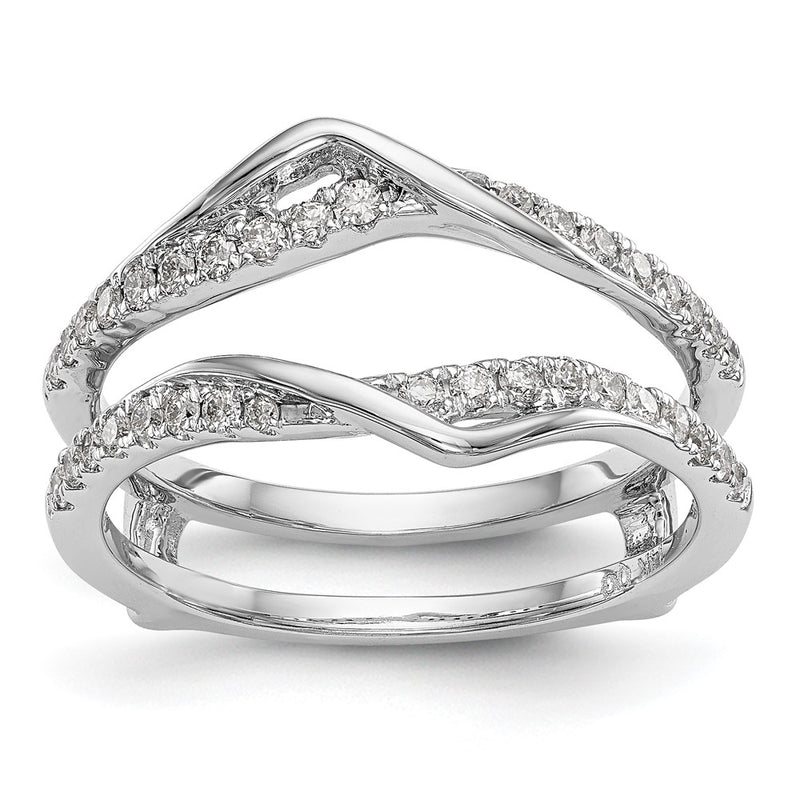 14K White Gold Real Diamond Guard