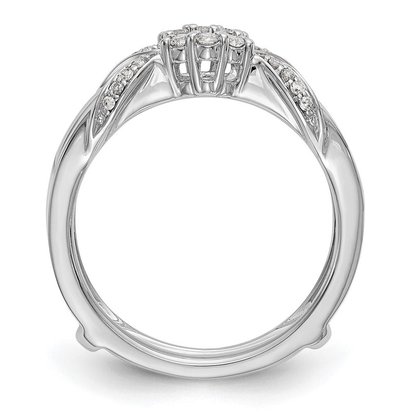 14K White Gold Real Diamond Guard
