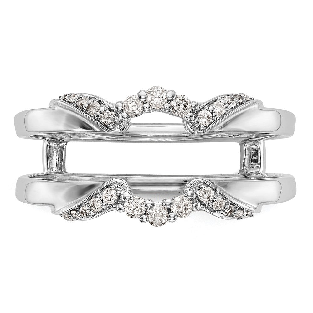 14K White Gold Real Diamond Guard