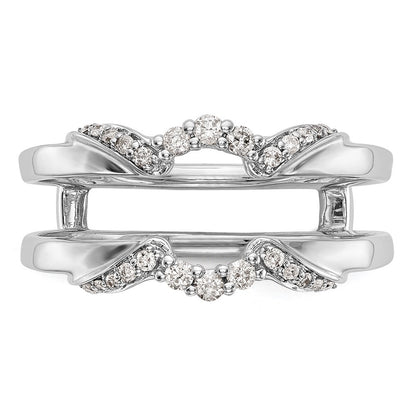 14K White Gold Real Diamond Guard