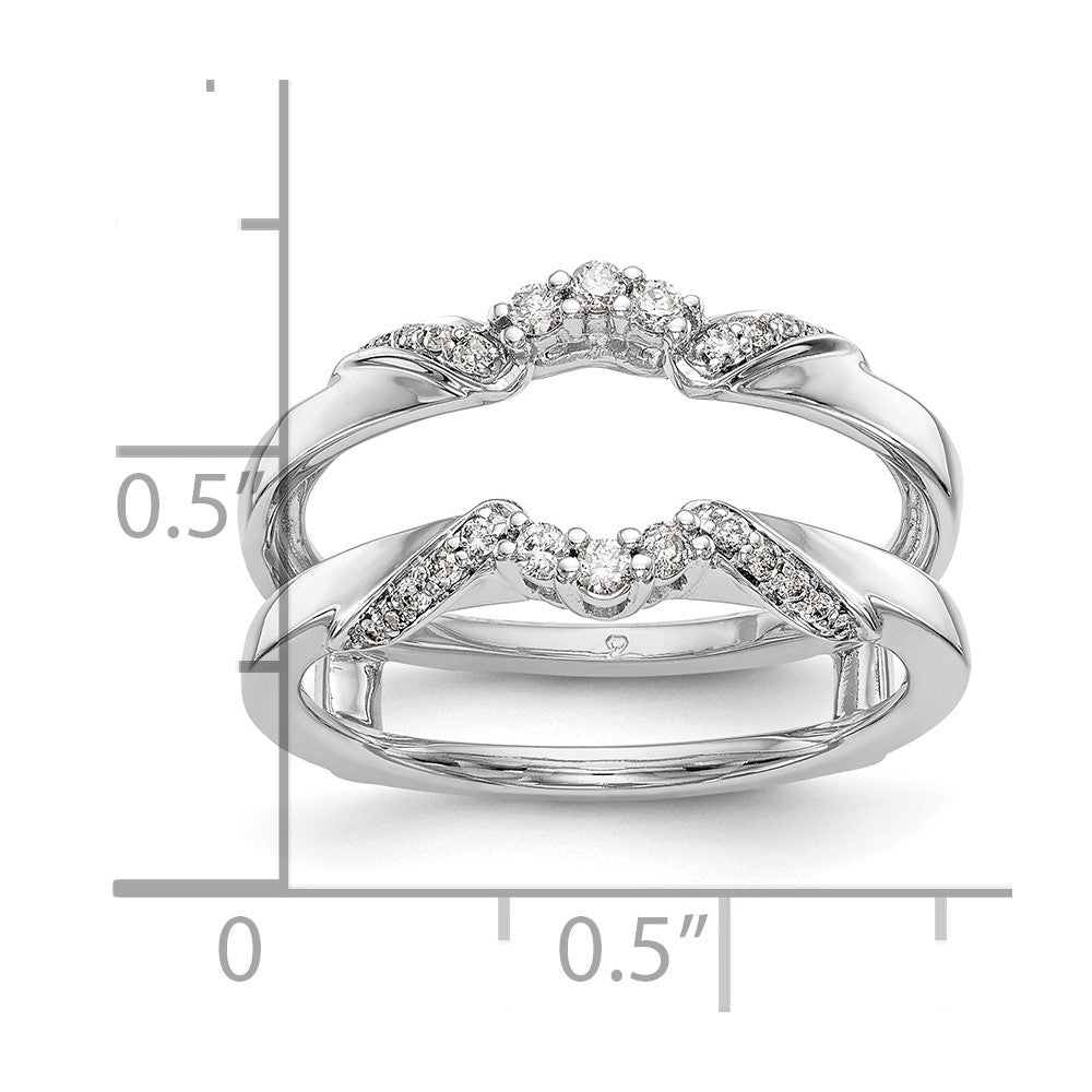 14K White Gold Real Diamond Guard