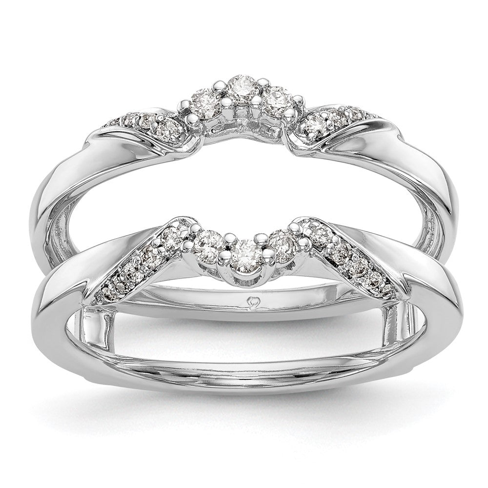 14K White Gold Real Diamond Guard