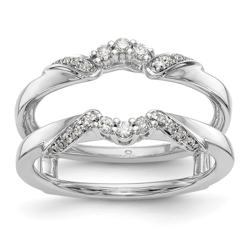 14K White Gold Real Diamond Guard