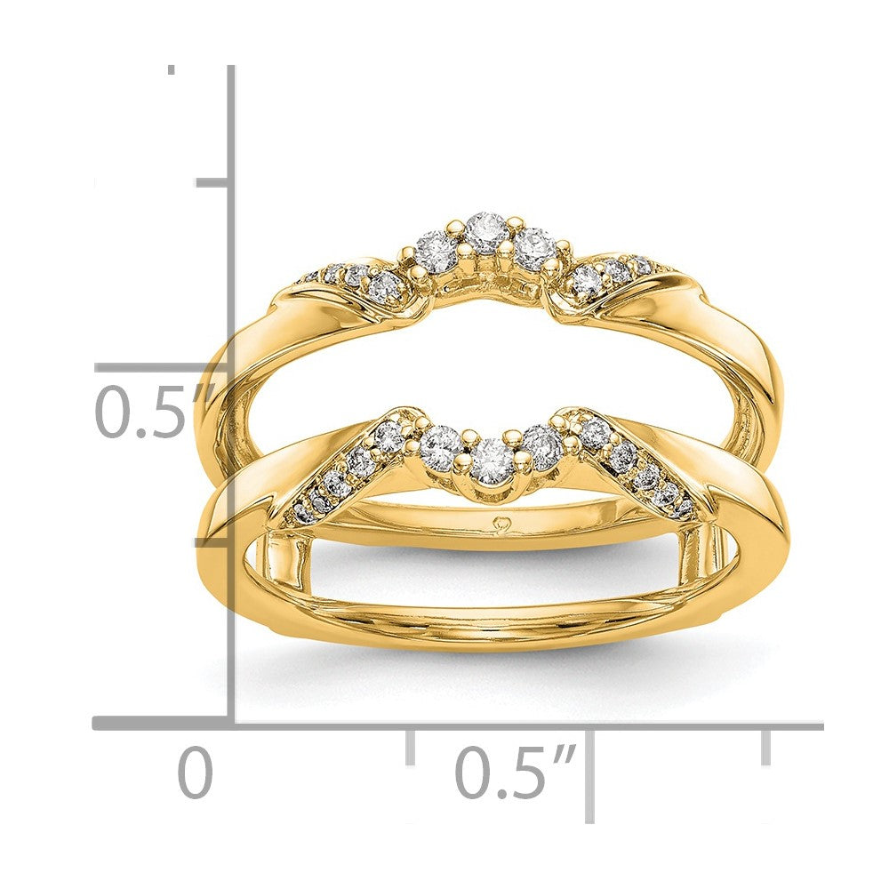 14K Yellow Gold Real Diamond Guard