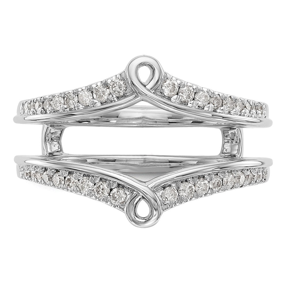 14K White Gold Real Diamond Guard