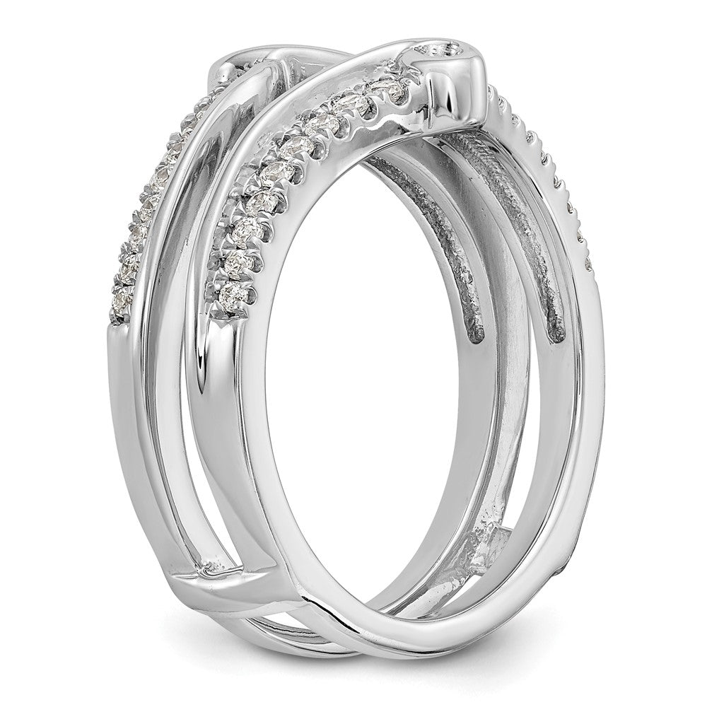 14K White Gold Real Diamond Guard