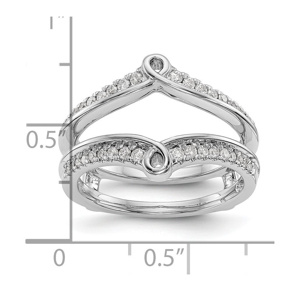 14K White Gold Real Diamond Guard