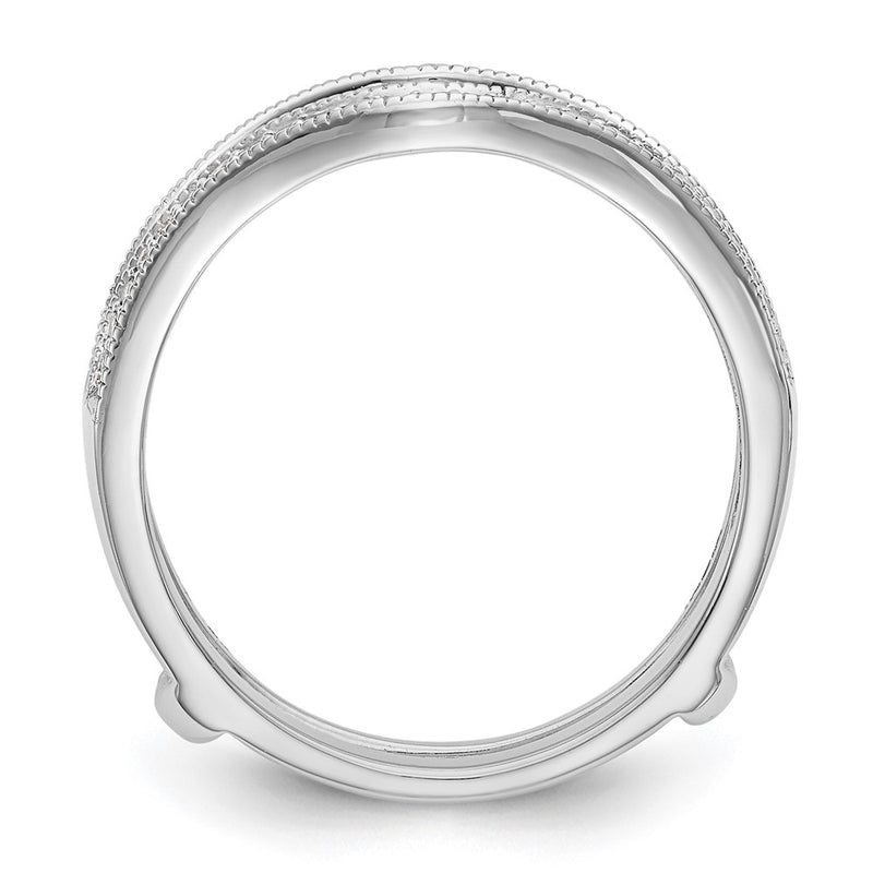 14K White Gold Real Diamond Guard
