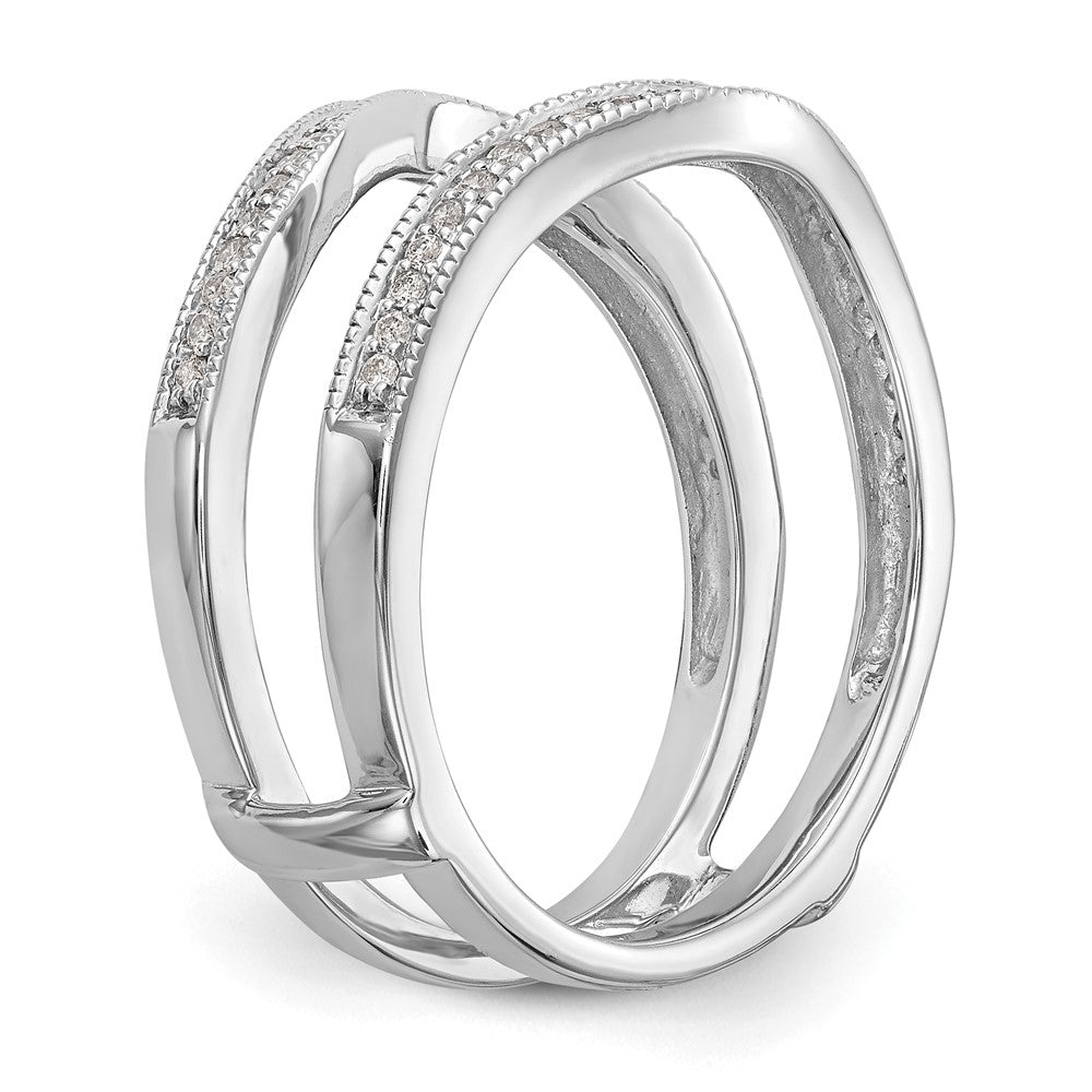14K White Gold Real Diamond Guard