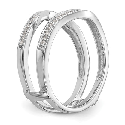 14K White Gold Real Diamond Guard