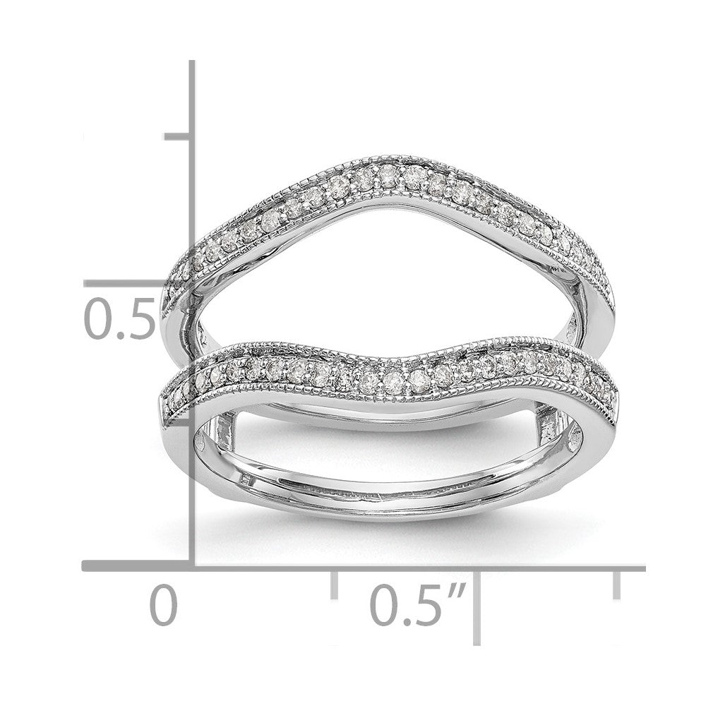14K White Gold Real Diamond Guard