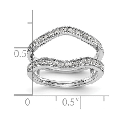 14K White Gold Real Diamond Guard