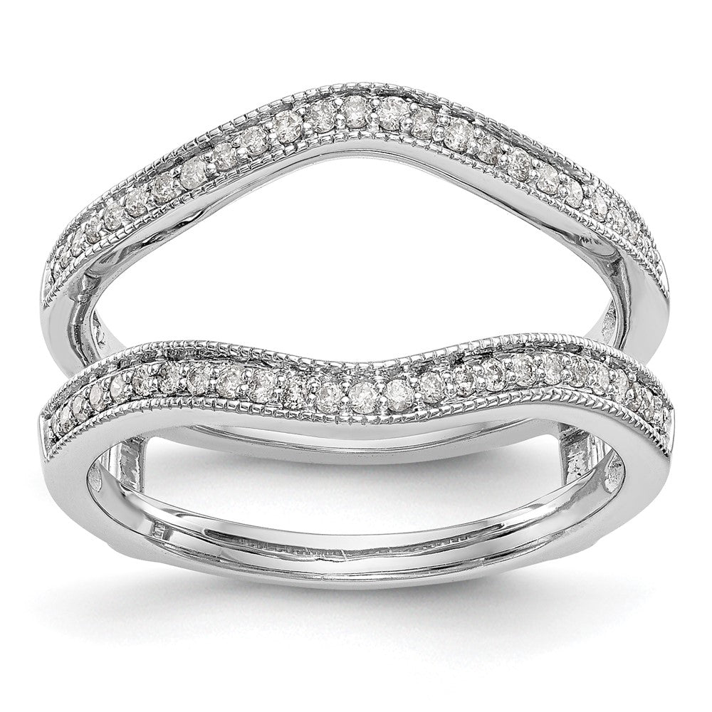 14K White Gold Real Diamond Guard