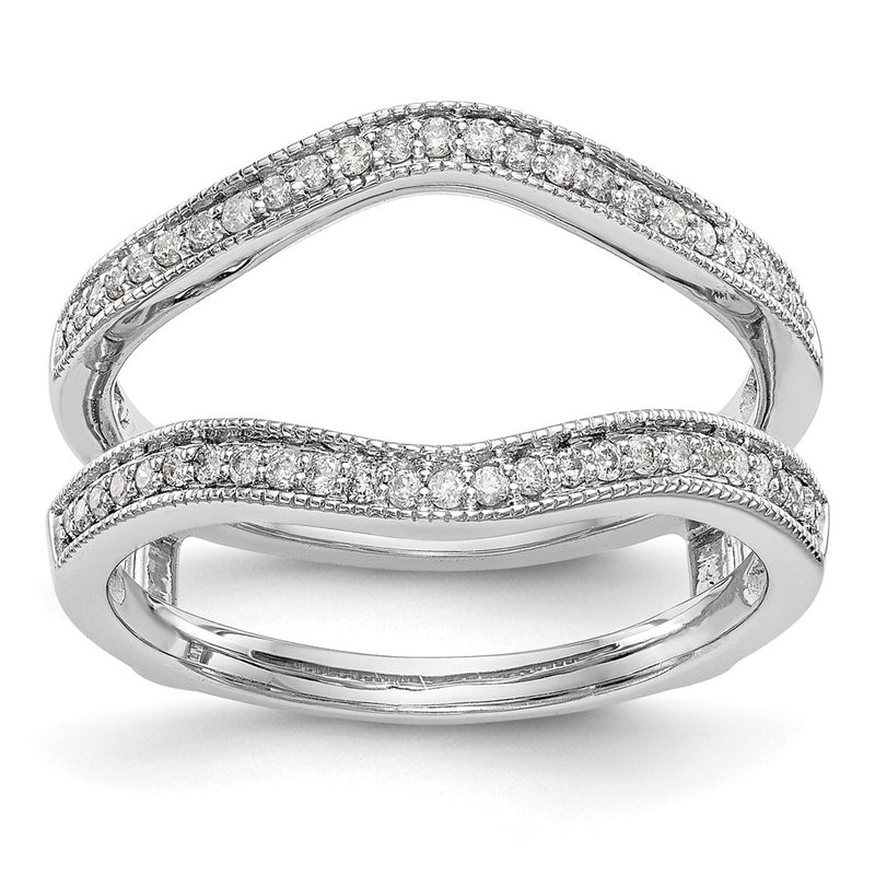 14K White Gold Real Diamond Guard