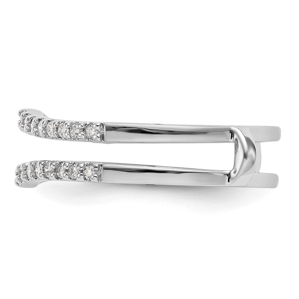 14K White Gold Real Diamond Guard