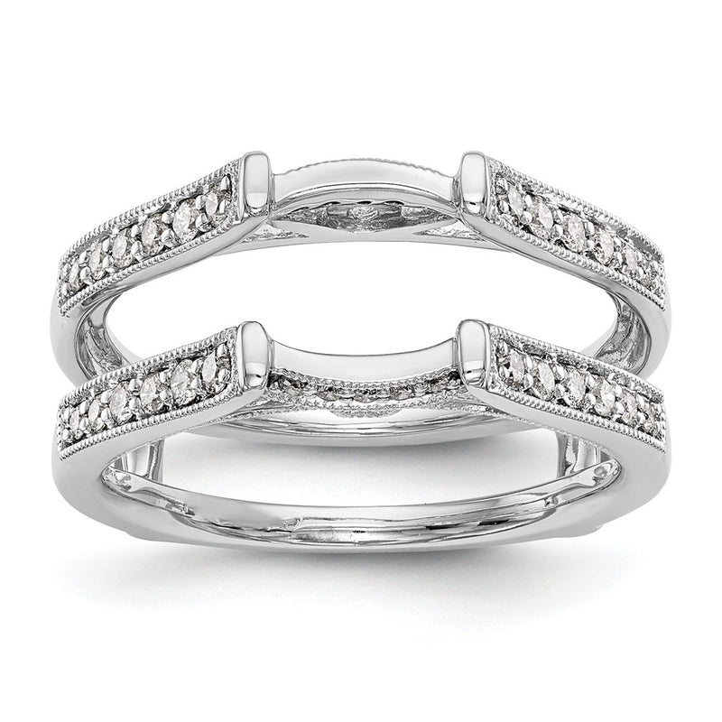 14K White Gold Real Diamond Guard