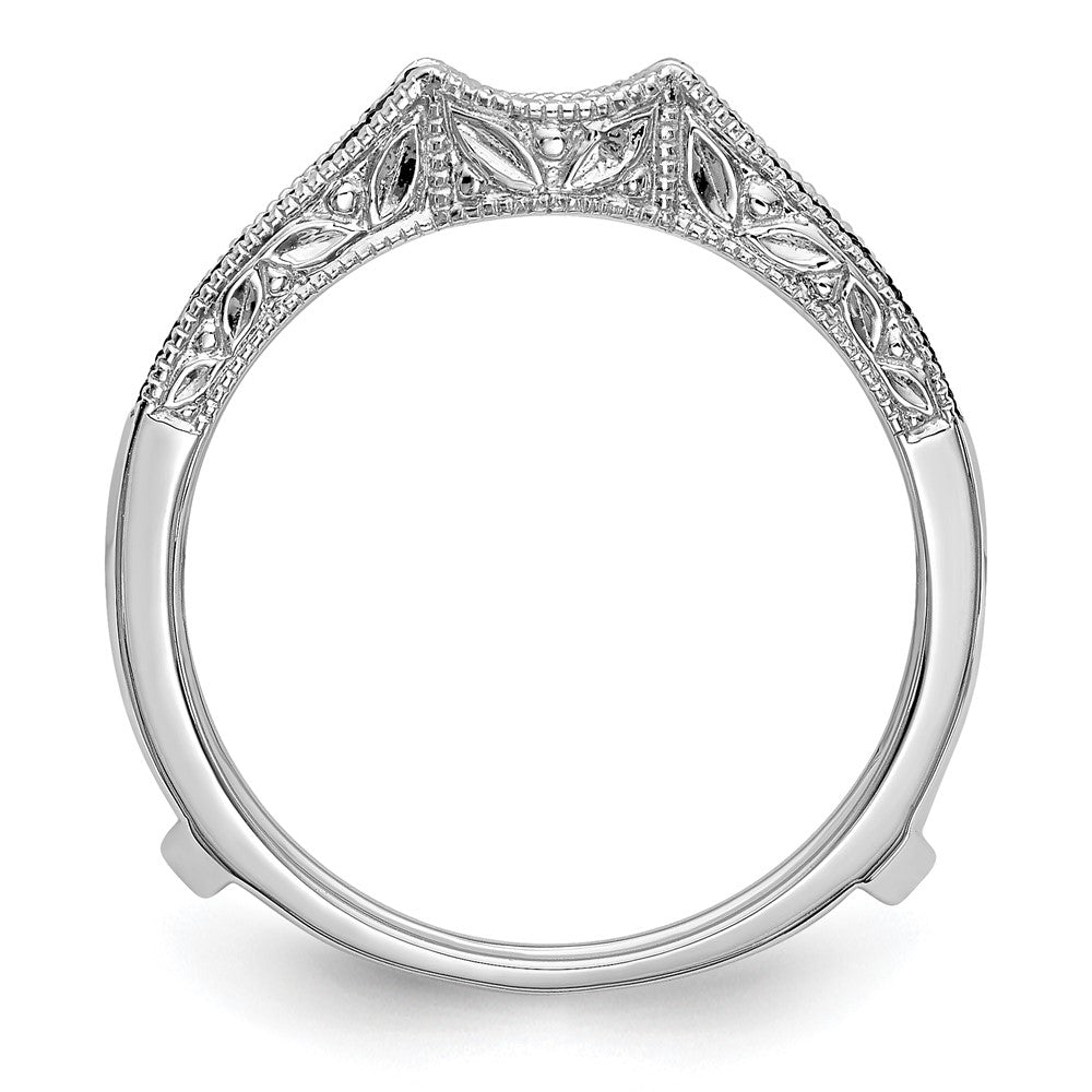 14K White Gold Blue & White Real Diamond Guard
