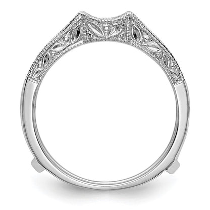 14K White Gold Blue & White Real Diamond Guard