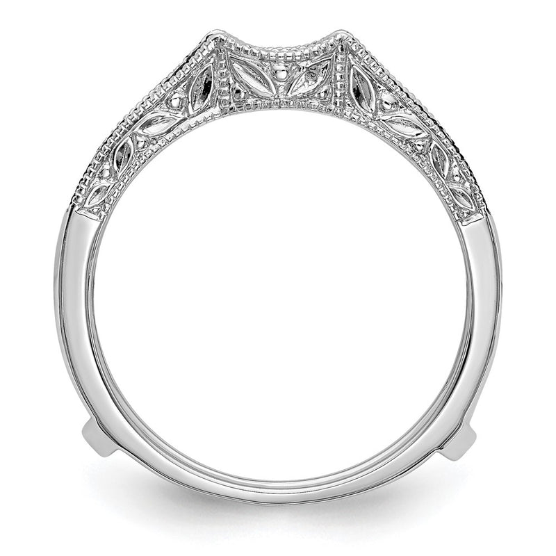 14K White Gold Blue & White Real Diamond Guard